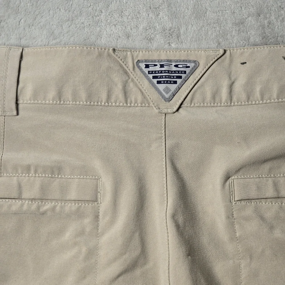 Columbia PFG Omni-Shield Pants Men Biege 40x32  Hiking Fishing